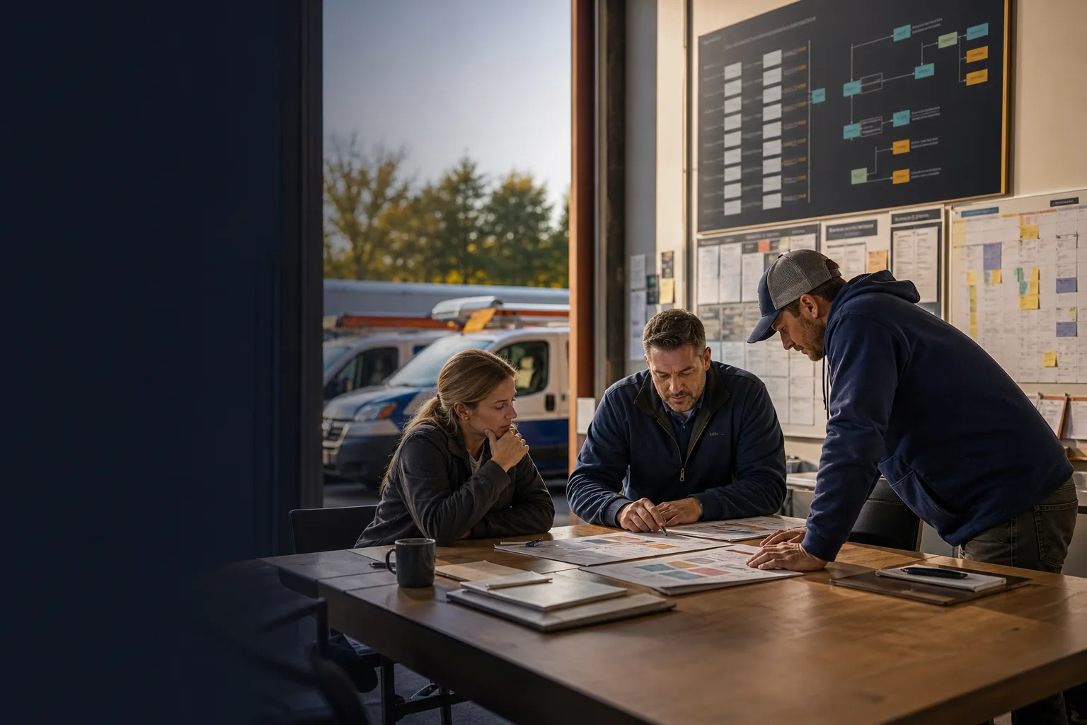 Growing service company comparing enterprise controls with a lighter operating system