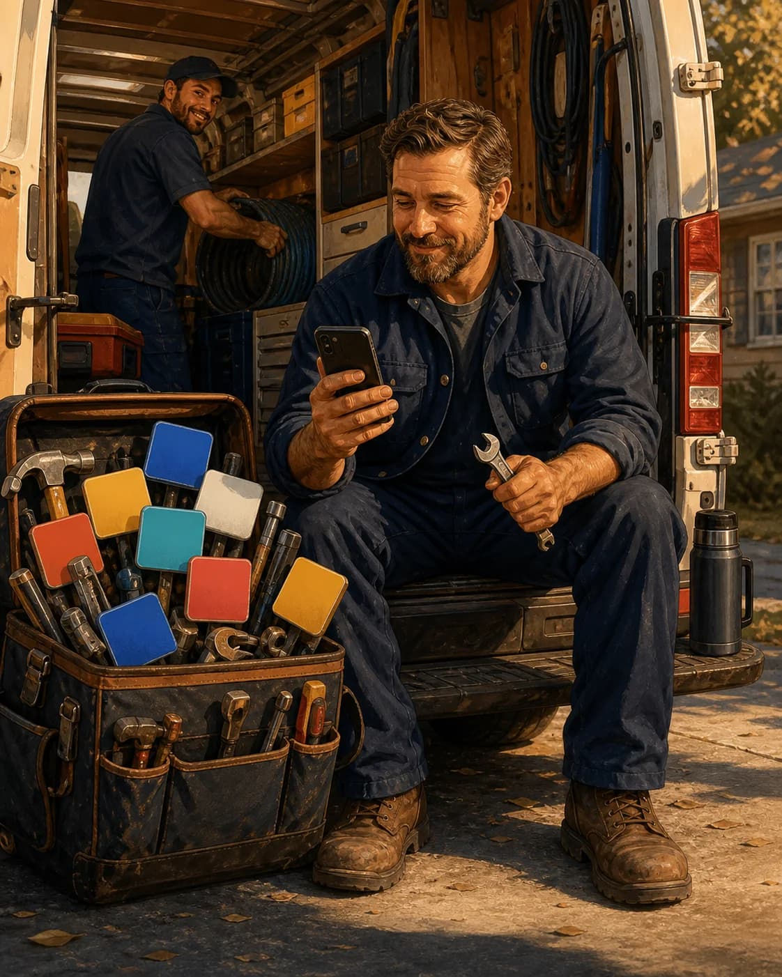 Contractor software choices organized like useful tools in a toolbox
