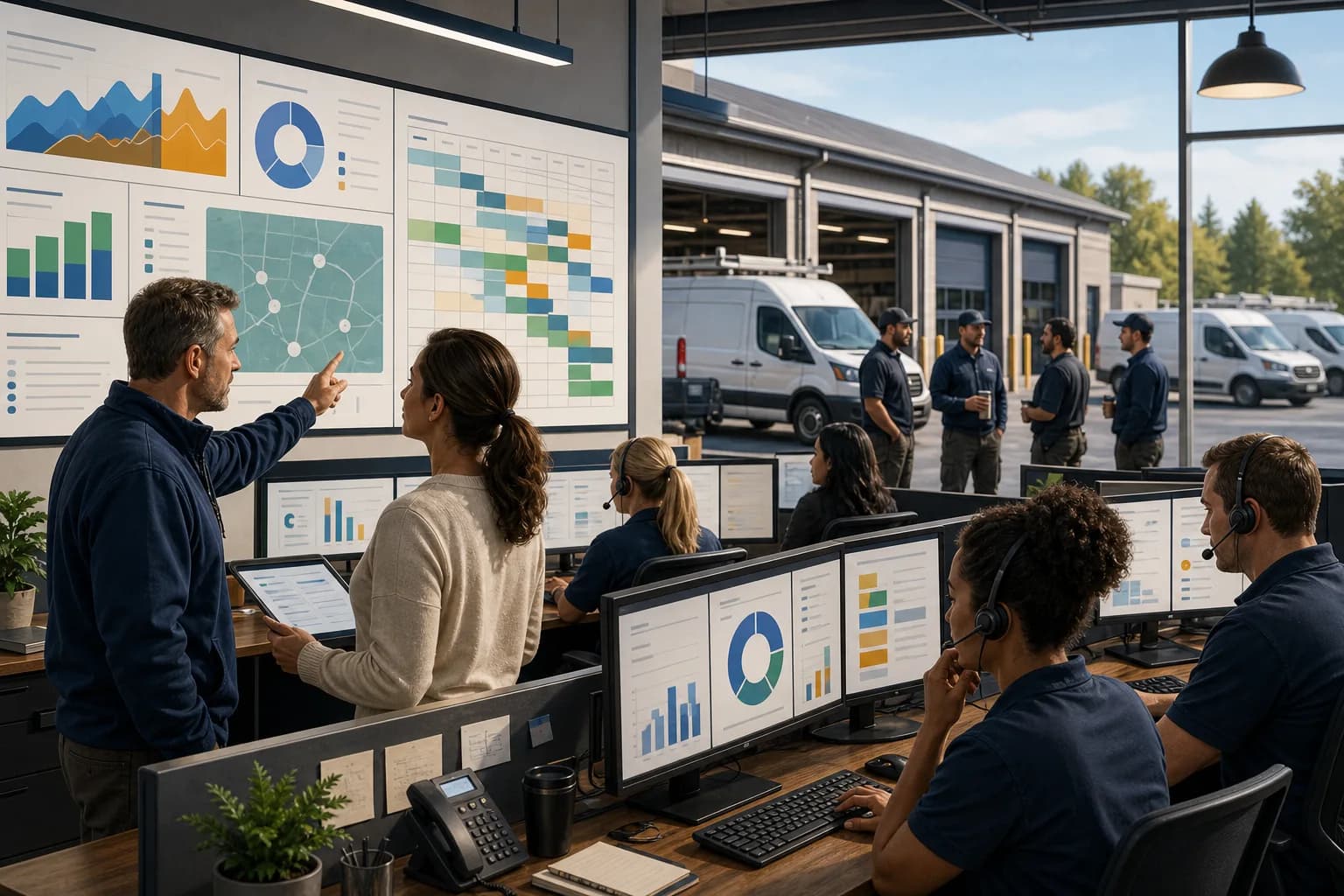 Established home-service operation coordinating multiple technicians and deeper reporting controls