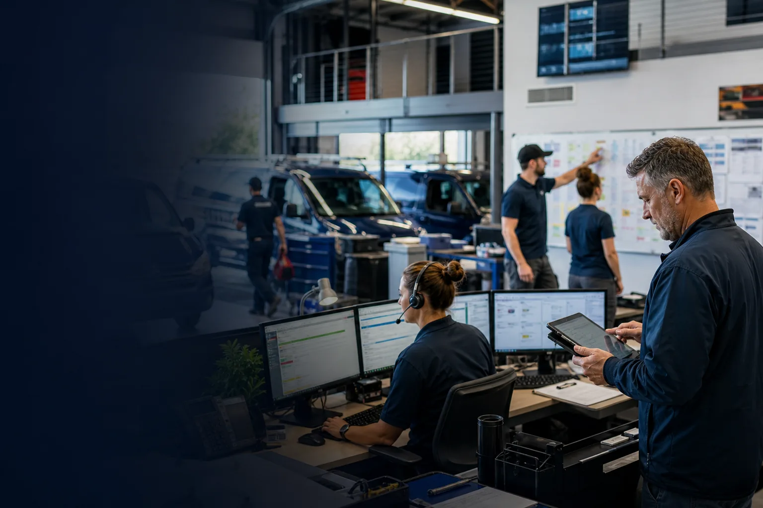 Growing service company coordinating dispatch, training, reporting, and field roles