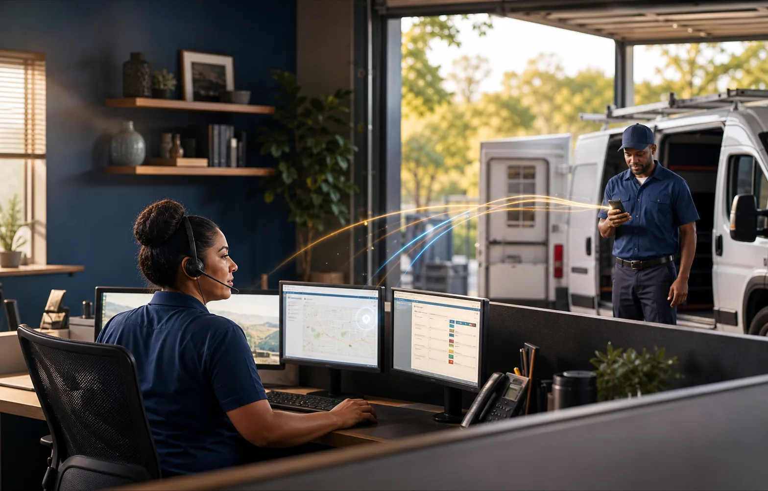 Home-service team reviewing how CallRail could fit its daily workflow